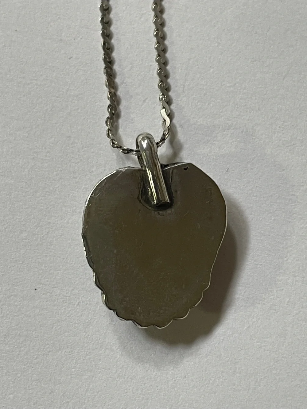 Sterling Silver Opal Handmade Pendant Necklace in Blue-Green - Picture 3 of 9
